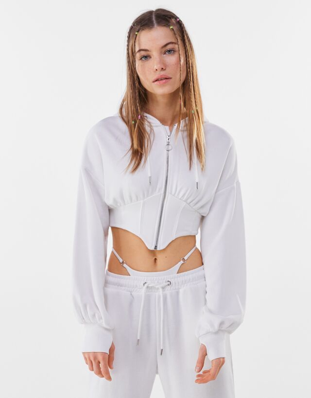 sweat capuche corset de Bershka sur SCANDALOOK