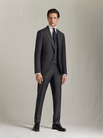 plaid trousers wool s.120