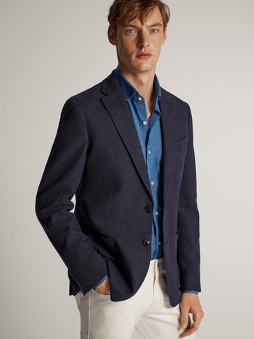 massimo dutti navy jacket