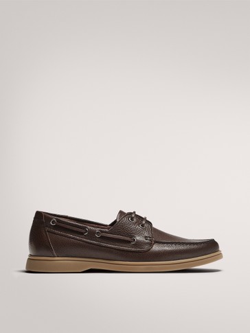 brown leather soft boat shoes de 