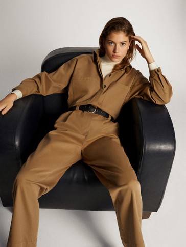 lyocell cotton jumpsuit de Massimo Dutti sur SCANDALOOK