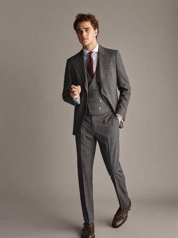 pure wool plaid slim pants personal tailoring de Zara sur SCANDALOOK