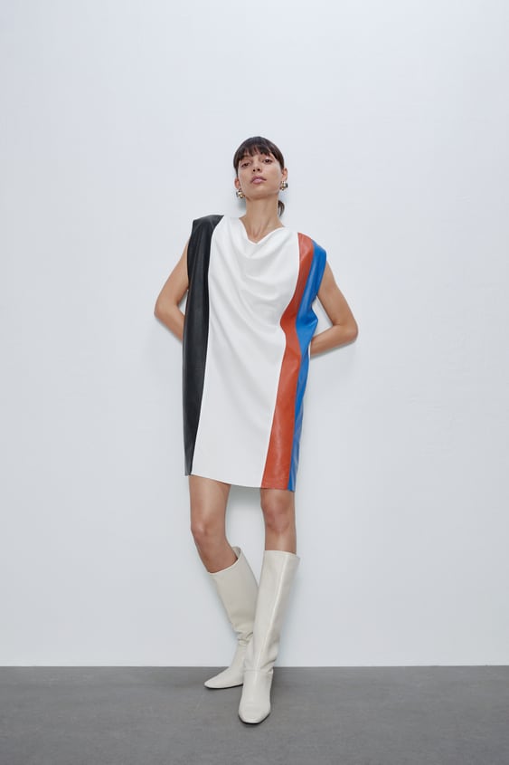 color block dress de Zara sur SCANDALOOK