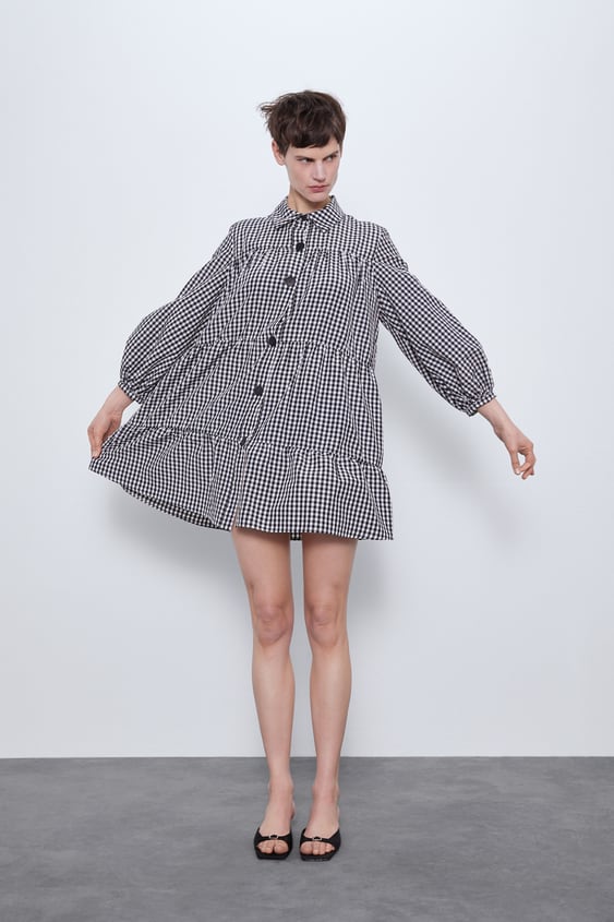 gingham plaid dress de Zara sur SCANDALOOK