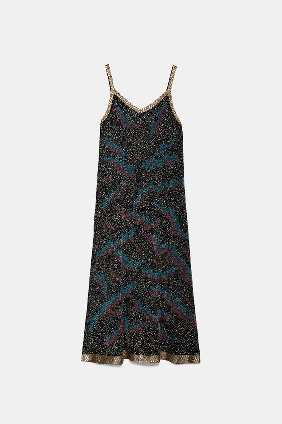 limited edition sequin dress de Zara sur SCANDALOOK