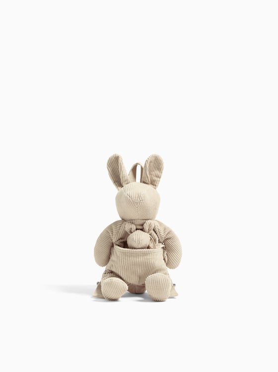 corduroy kangaroo backpack de Zara sur SCANDALOOK