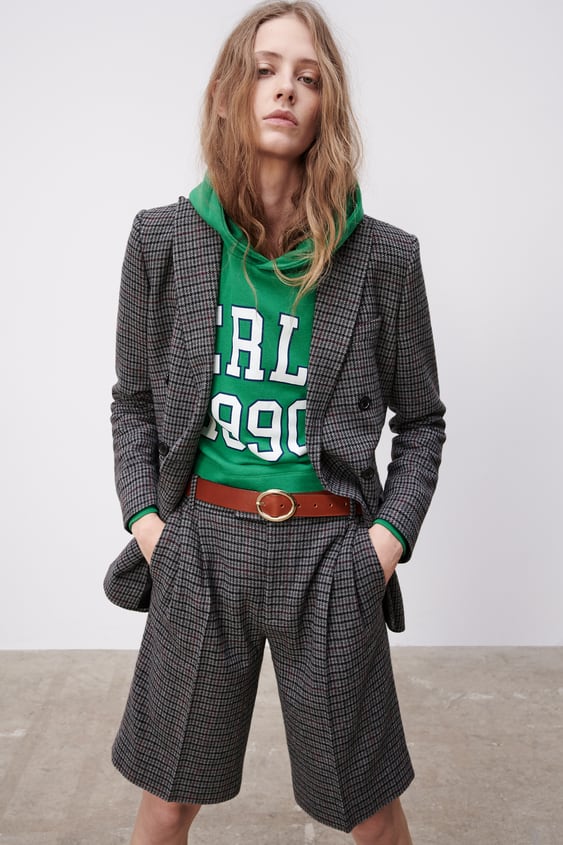 houndstooth wool blazer de Zara sur 