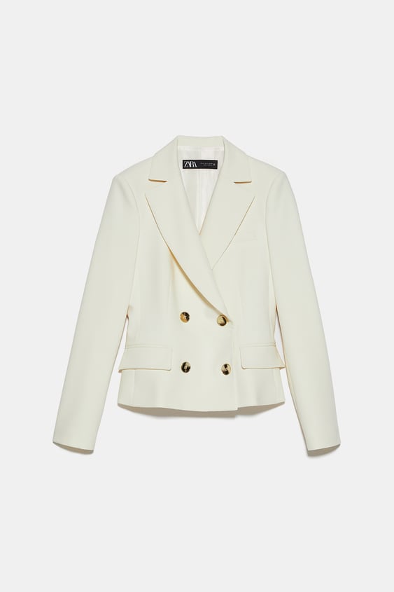 crossover breasted jacket de Zara sur SCANDALOOK