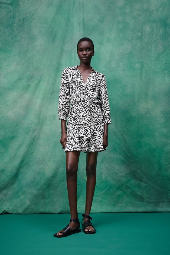 animal print dress de Zara sur SCANDALOOK