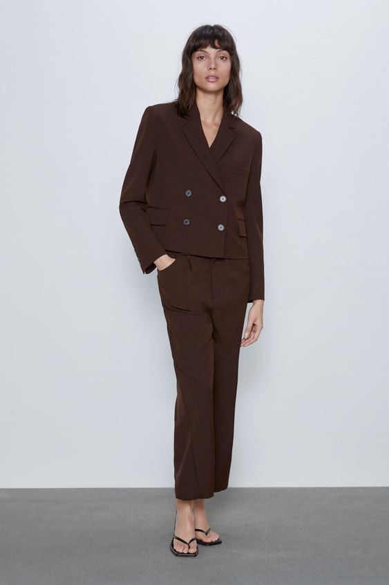 short crossover breasted jacket de Zara sur SCANDALOOK