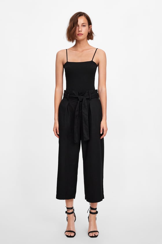 pleated waist culottes de Zara sur SCANDALOOK