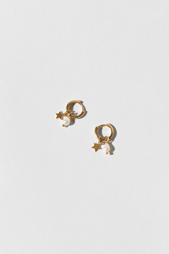 earrings in sterling silver (925 thousandths) and 24k gold de Zara sur SCANDALOOK