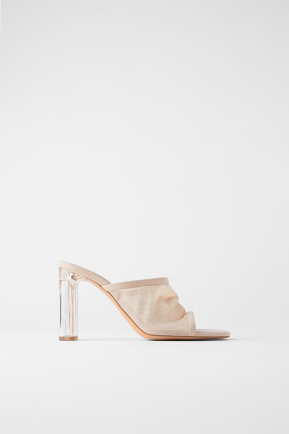 mesh heel mules de Zara sur SCANDALOOK