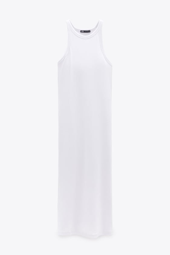 dress with ribbed neckline de Zara sur SCANDALOOK
