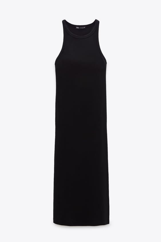 dress with ribbed neckline de Zara sur SCANDALOOK