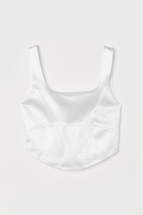 top de style bustier court - blanc - femme | hm ch de H&M sur SCANDALOOK