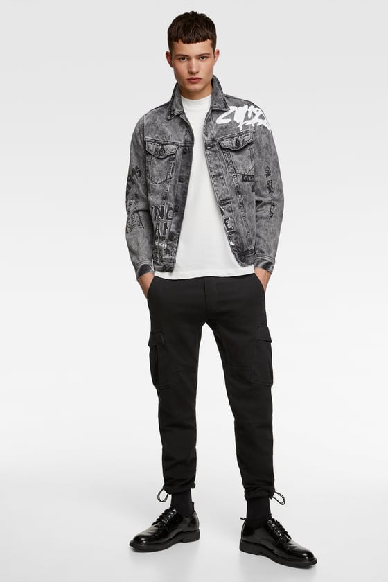 graffiti denim jacket de Zara sur 
