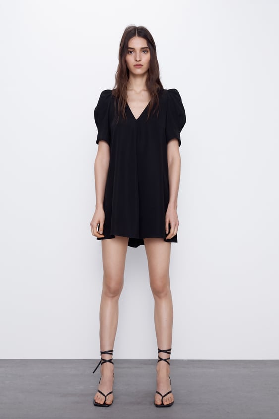 puff sleeve dress de Zara sur SCANDALOOK