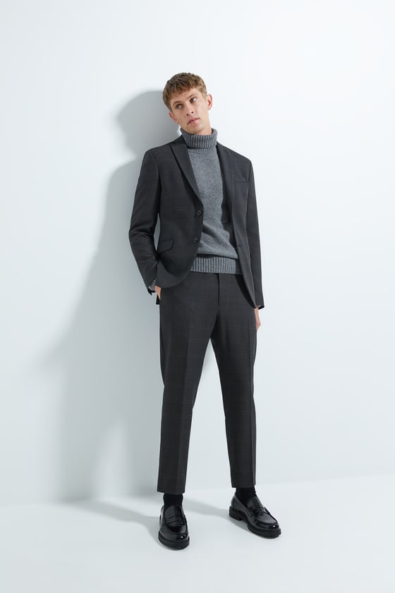caviar plaid suit pants de Zara sur SCANDALOOK
