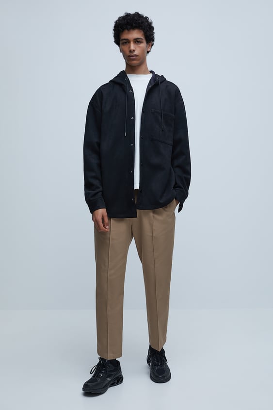 zara suede effect jacket