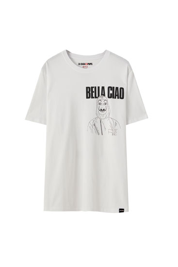 t-shirt la casa de papel x pullbear bella ciao de Pull and Bear sur SCANDALOOK