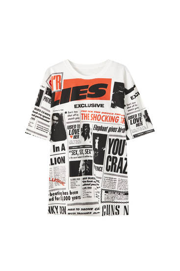 pull and bear t shirt guns n roses