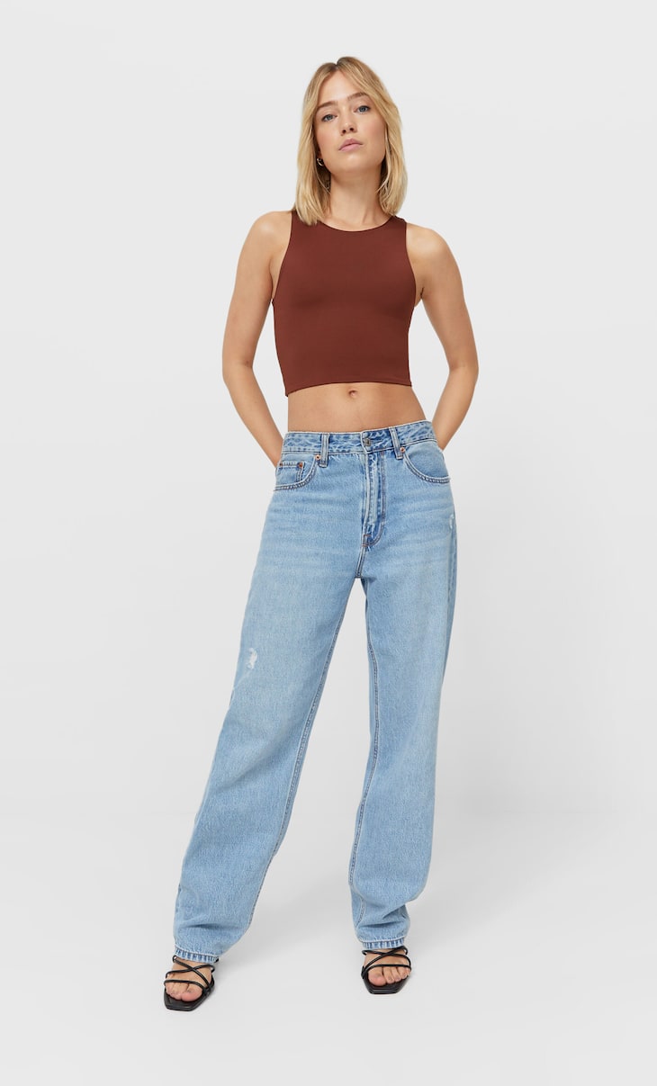 jean boyfriend loose fit de Stradivarius sur SCANDALOOK