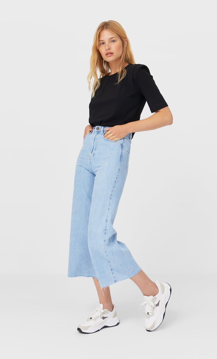 denim culottes de Stradivarius sur 
