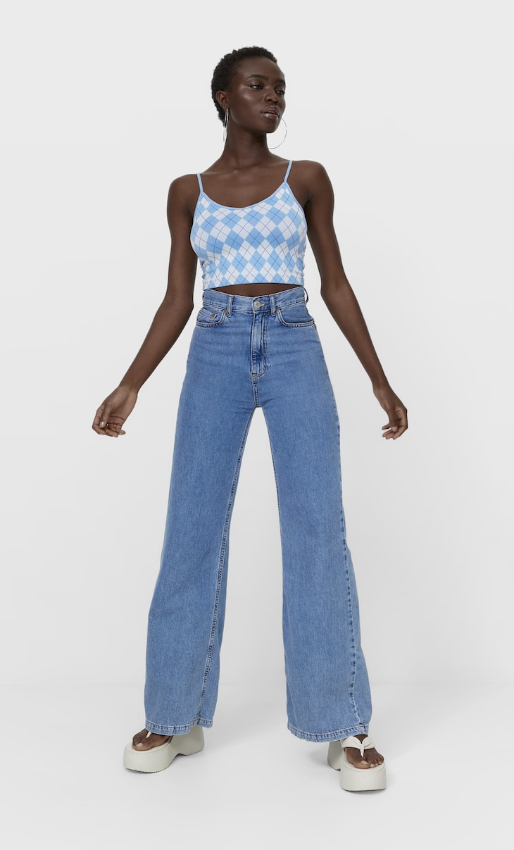 jacquard tank top de Stradivarius sur SCANDALOOK